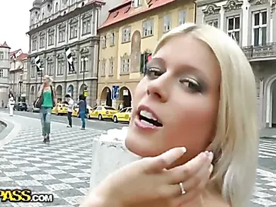 Wild public sex with horny blonde girl